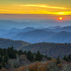 Blue Ridge Parkway view vegan-tour-to-asheville